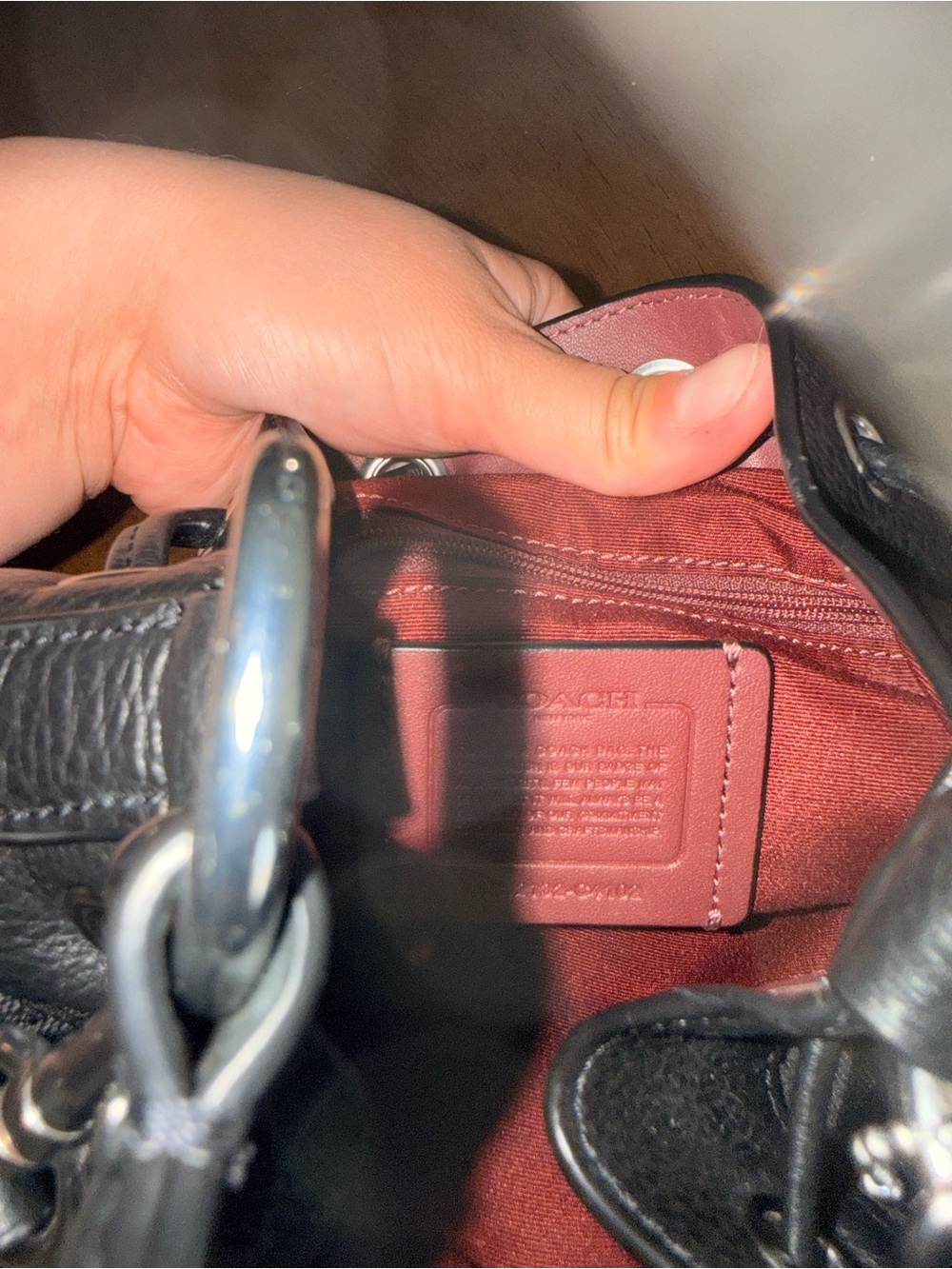 Coach Charcoal and Black Signature Bucket Crossbody - Picture 6 of 7